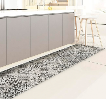 Tappeto vinile piastrelle crearreda gris - TenStickers