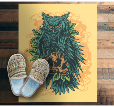 Tappeto vinile stampa animale arte mistica del gufo - TenStickers