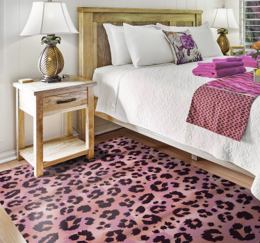 Tappeto vinile stampa animale leopardato rosa - TenStickers