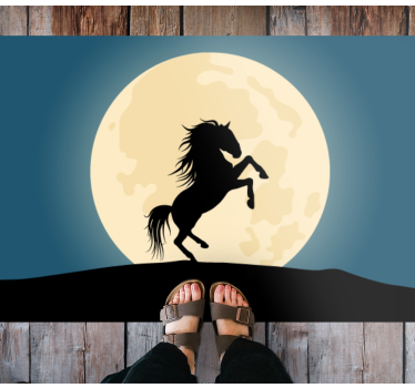 Tappeto vinile per bambini maestosa sagoma di cavallo - TenStickers