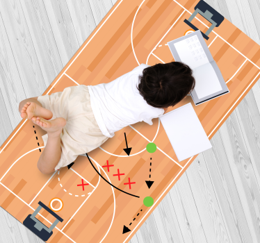 Tappeto vinile strade campo da basket - TenStickers