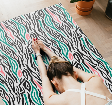 Tappeto vinile strisce linee zebrate astratte - TenStickers