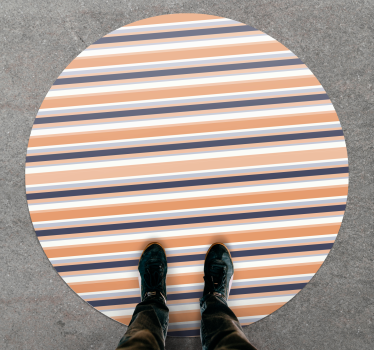 Tappeto vinile strisce motivo rotondo a righe - TenStickers