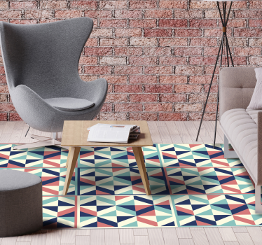 Tappeto vinile geometrico superficie con motivi geometrici - TenStickers