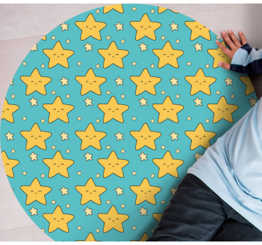 Tappeto vinile per bambini allegro motivo a stella - TenStickers
