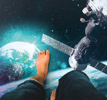 Tappetto vinile stelle esplorazione del viaggio galattico - TenStickers