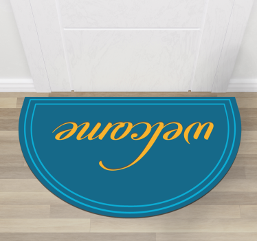 Zerbino pvc design blu di benvenuto - TenStickers