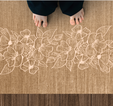 Zerbino pvc eleganza impreziosita da fiori - TenStickers