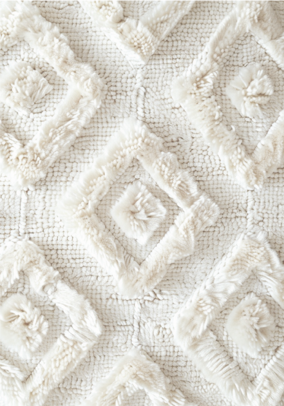 Tappeto vinile bianco motivo a rombi - TenStickers