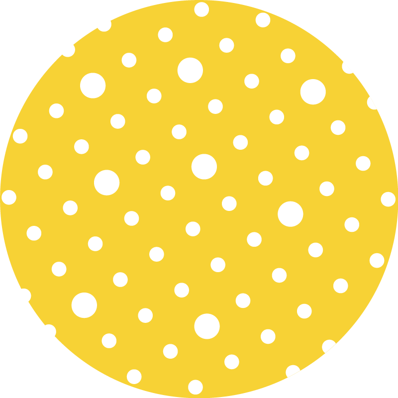 Tappeto vinile giallo a pois - TenStickers