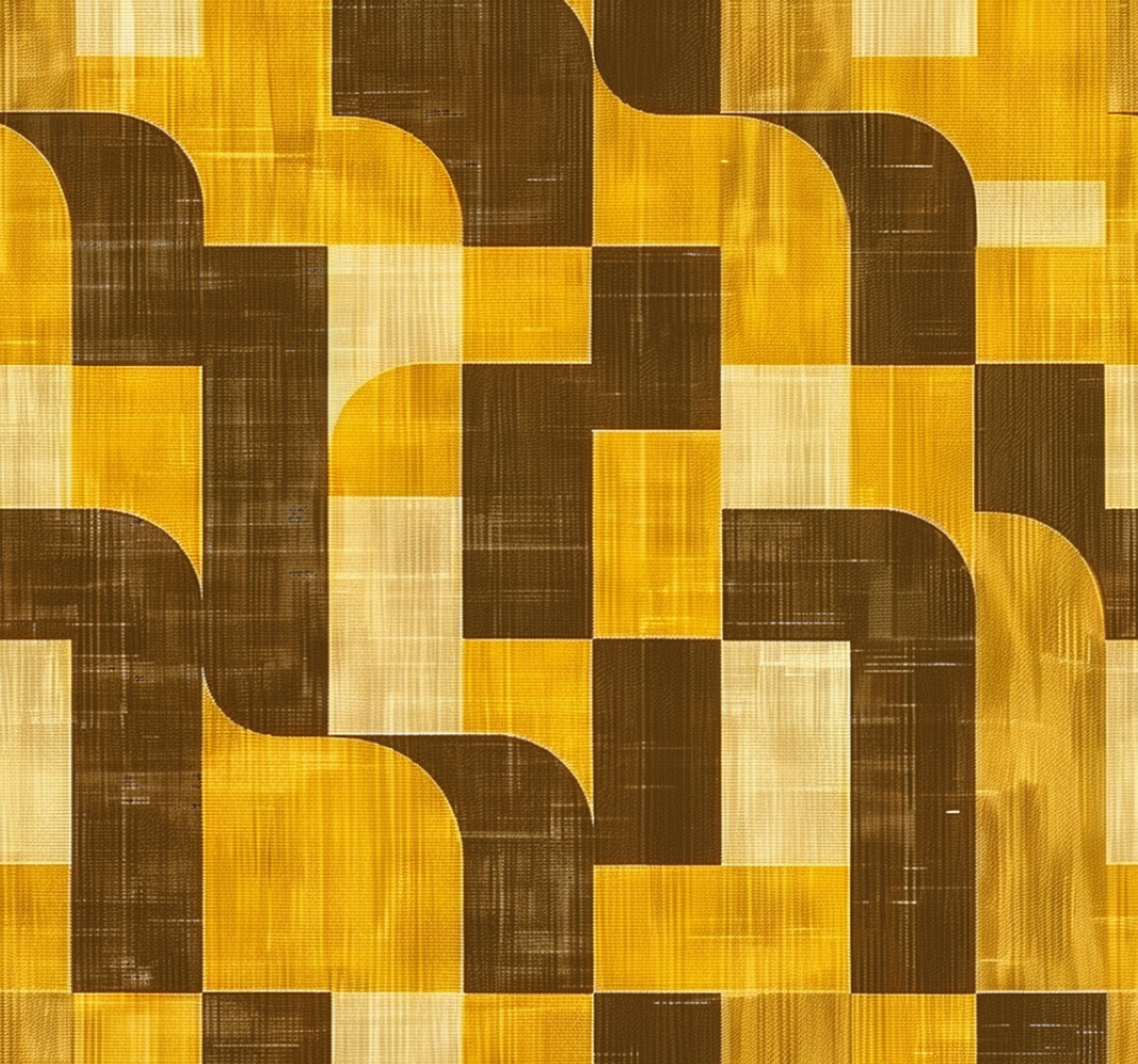 Tappeto vinile giallo stile art déco - TenStickers