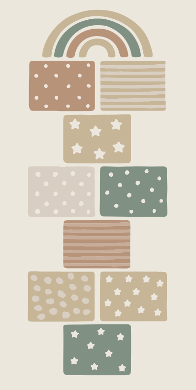 Tappeto vinile per bambini gioco della campana beige - TenStickers