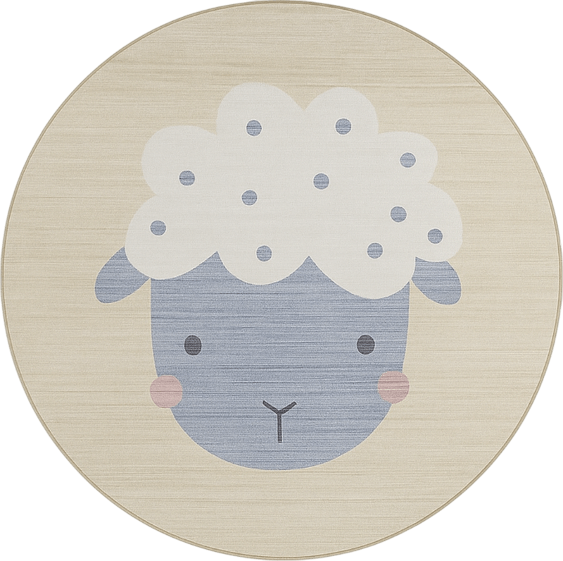 Tappeto vinile per bambini pecorella beige - TenStickers
