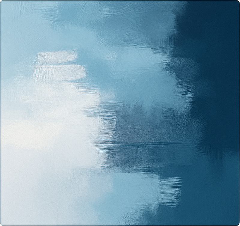 Tappeto vinile blu arte espressionista astratta - TenStickers