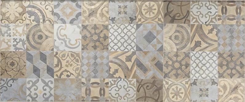 Tappeto vinile mosaico cementine arancioni - TenStickers
