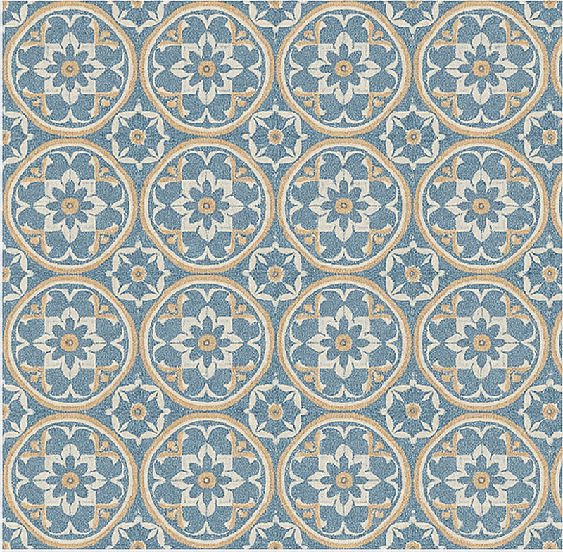 Tappeto in vinile soggiorno stile azulejo - TenStickers