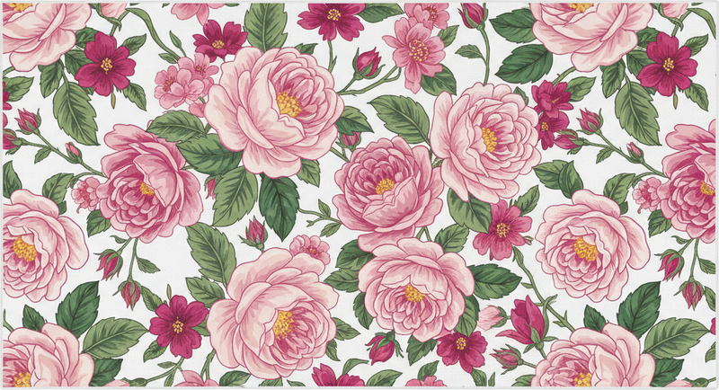 Tappeto in vinile soggiorno fiori rosa bellissimi - TenStickers