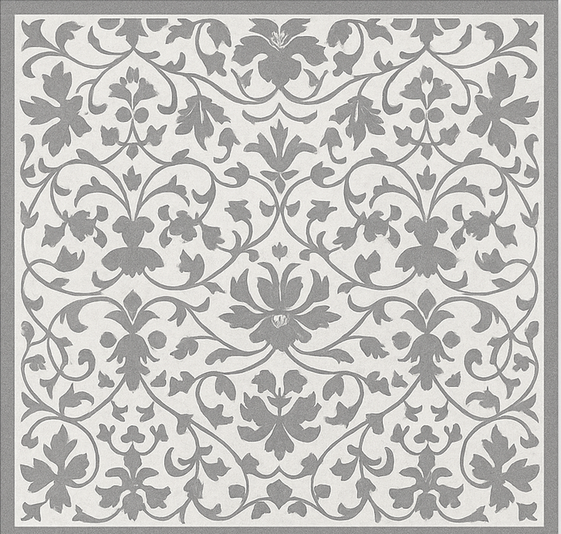 Tappeto pvc cucina arabesco grigio elegante - TenStickers