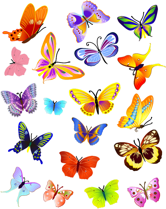 Tappeto vinile animali farfalle volanti multicolori - TenStickers