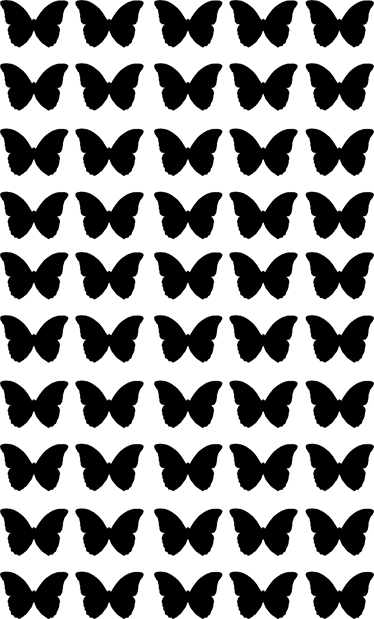 Tappeto vinile animali farfalle nere volanti - TenStickers
