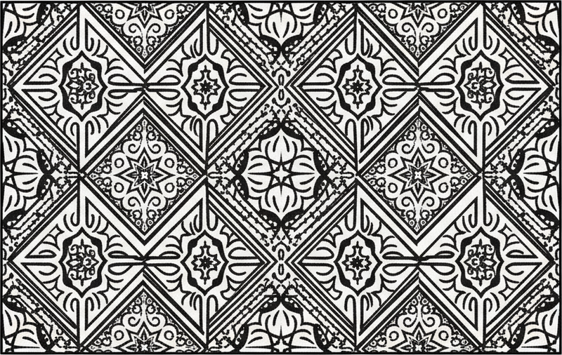 Tappeto pvc cucina contrasto audace caleidoscopio - TenStickers