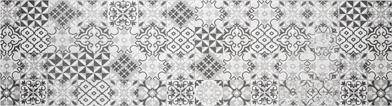 Tappeto pvc cucina mosaico grigio intricato - TenStickers