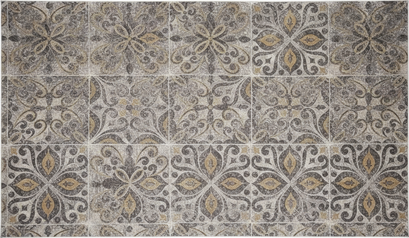 Tappeto pvc cucina arabesco ornato carbone - TenStickers