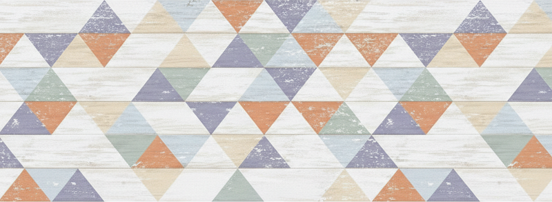 Tappeto pvc cucina triangoli legno pastello - TenStickers