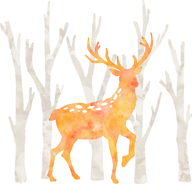 Tappeto vinile animali stile invernale cervo - TenStickers