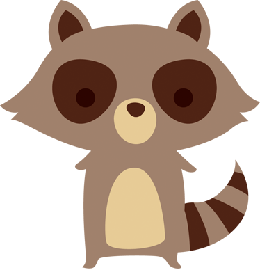 Tappeto vinile animali design procione - TenStickers