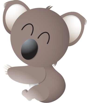 Tappeto vinile animali koala felice - TenStickers