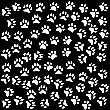 Tappeto vinile animali stampe animali bianche - TenStickers