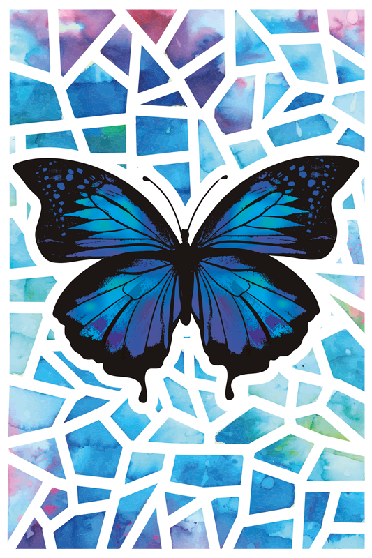 Tappeto vinile animali motivo farfalle trendy - TenStickers