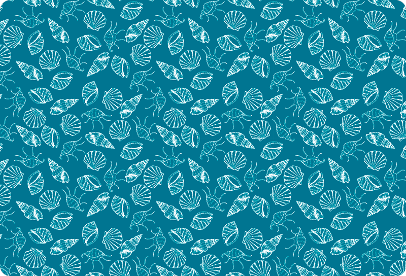 Tappeto vinile animali con conchiglie marine - TenStickers