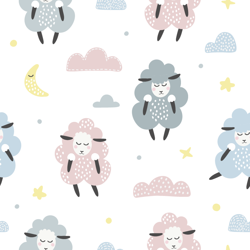 Tappeto vinile animali motivo pecore per bambini - TenStickers
