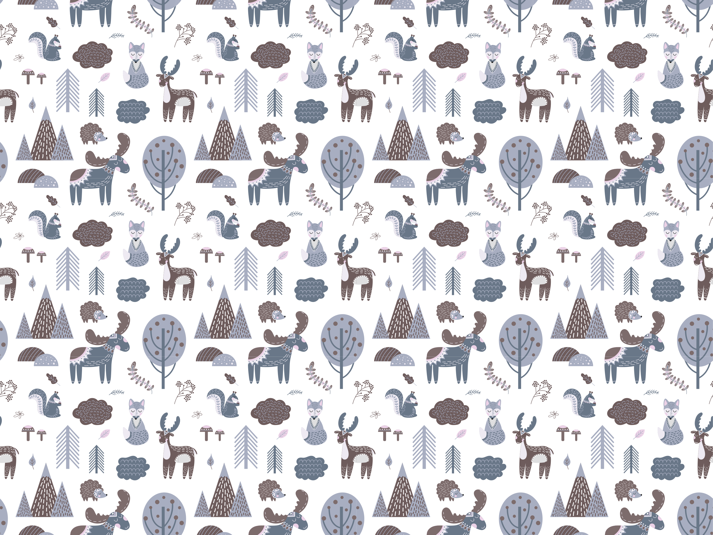 Tappeto vinile animali grigi nordici - TenStickers