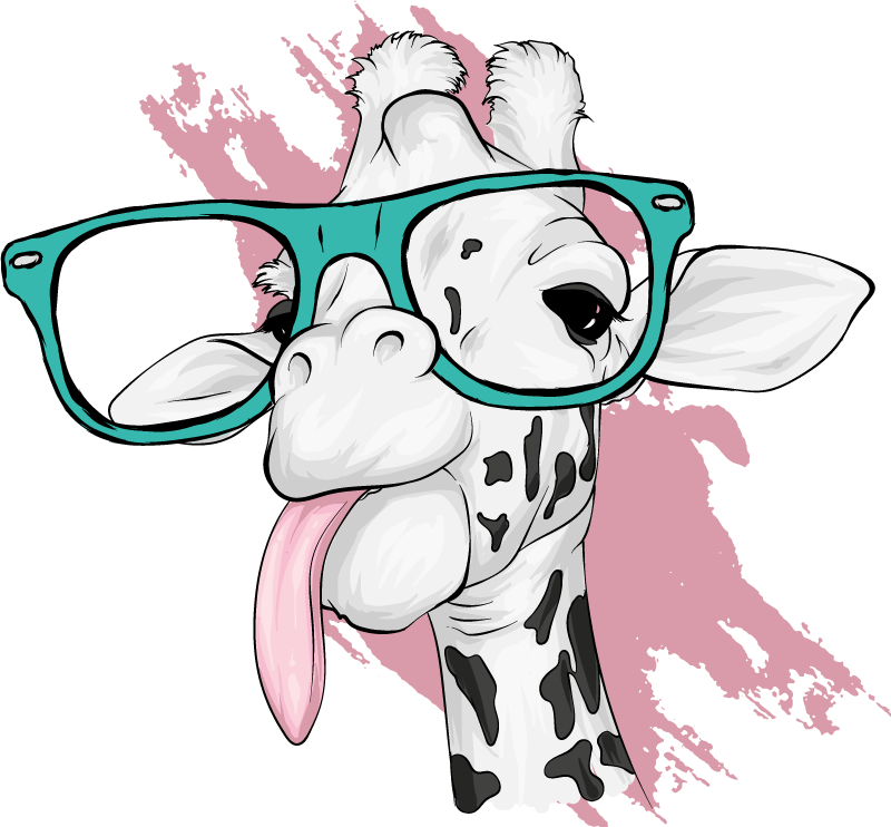 Tappeto vinile animali gocce di giraffa - TenStickers