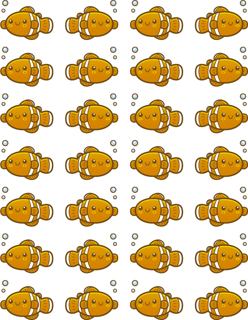 Tappeto vinile animali motivo pesci pagliaccio - TenStickers