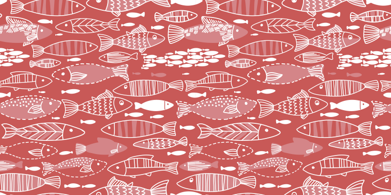 Tappeto vinile animali tanti pesci sotto il mare - TenStickers