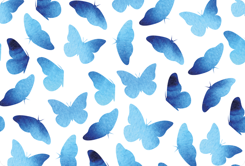 Tappeto vinile animali farfalle dipinte - TenStickers