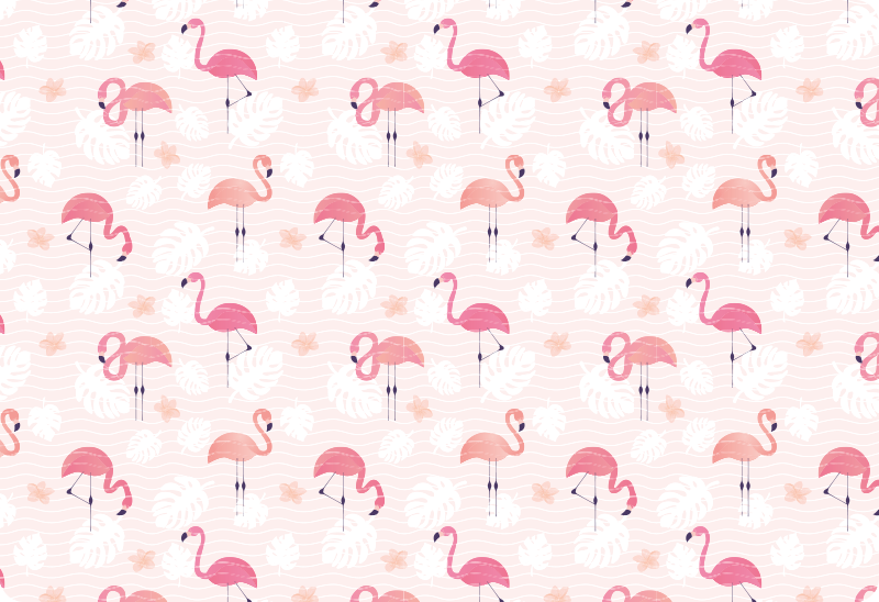 Tappeto vinile animali motivi fenicottero rosa - TenStickers