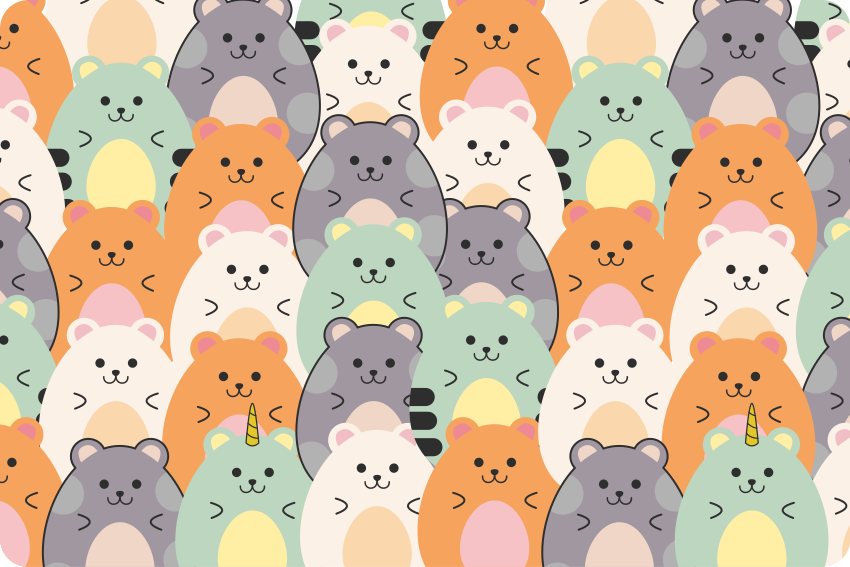 Tappeto vinile animali criceti multicolore che mangiano - TenStickers