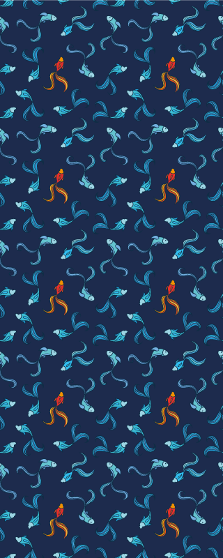 Tappeto vinile animali uno su mille pesci arancioni - TenStickers