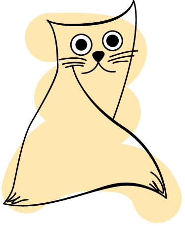 Tappeto vinile animali gatto beige dipinto - TenStickers