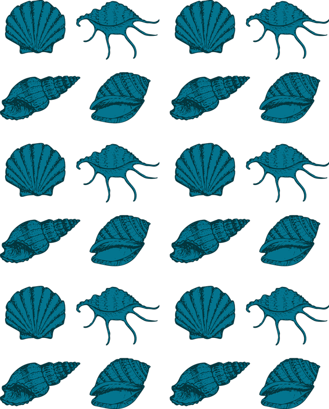 Tappeto vinile animali conchiglie marine - TenStickers