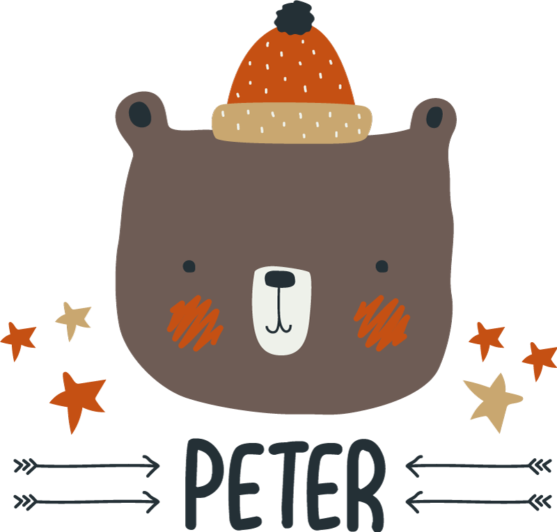 Tappeto vinile animali orso nordico personalizzato - TenStickers