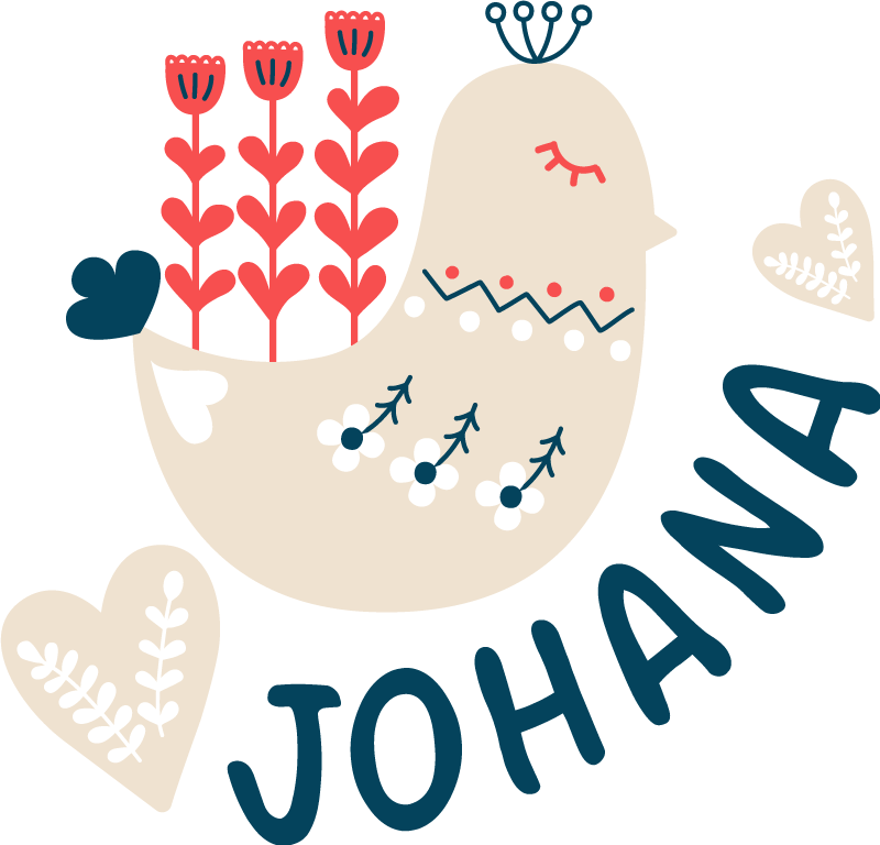 Tappeto vinile animali uccello nordico personalizzato - TenStickers