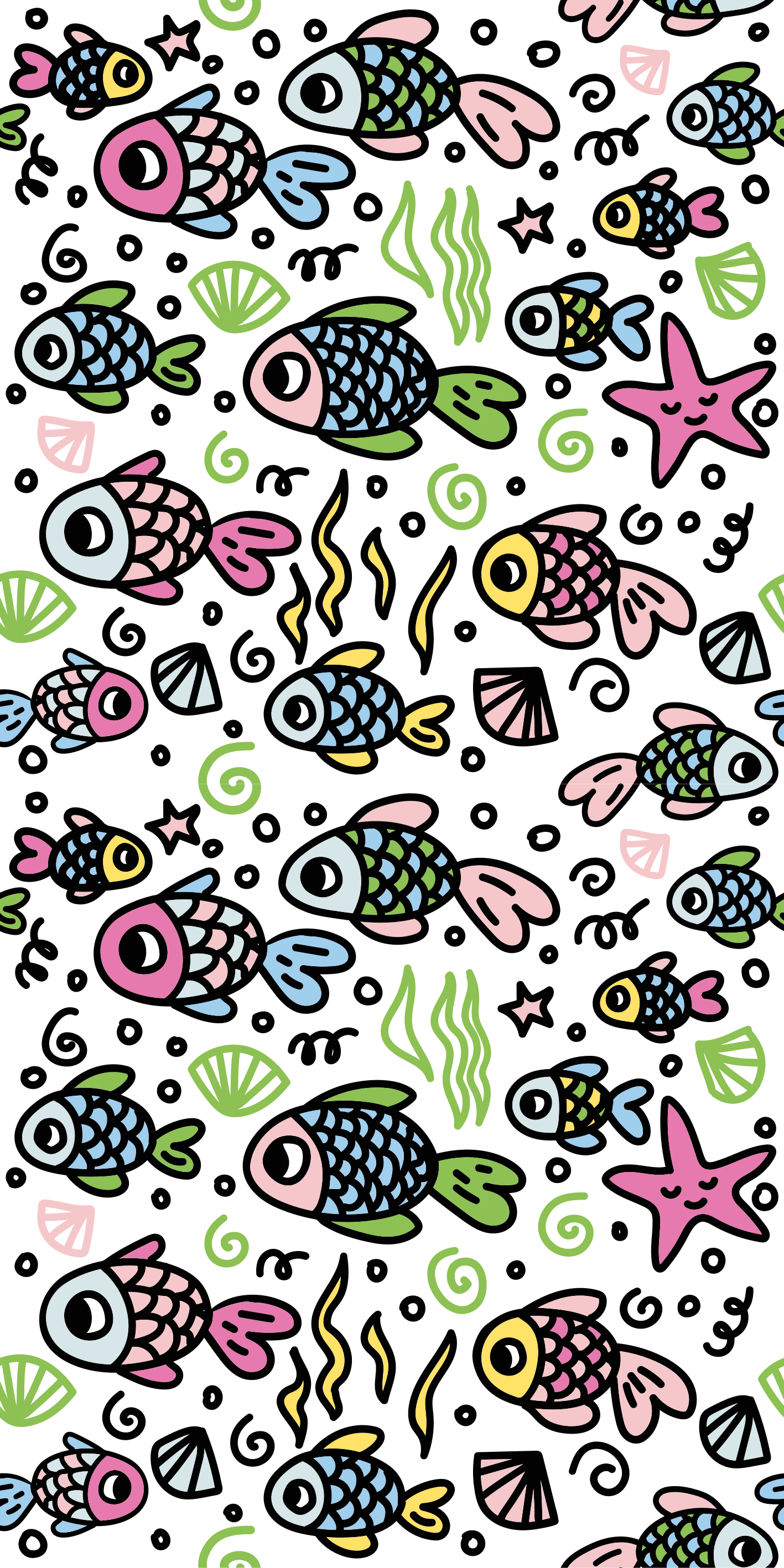 Tappeto vinile animali motivo pesci multicolori - TenStickers