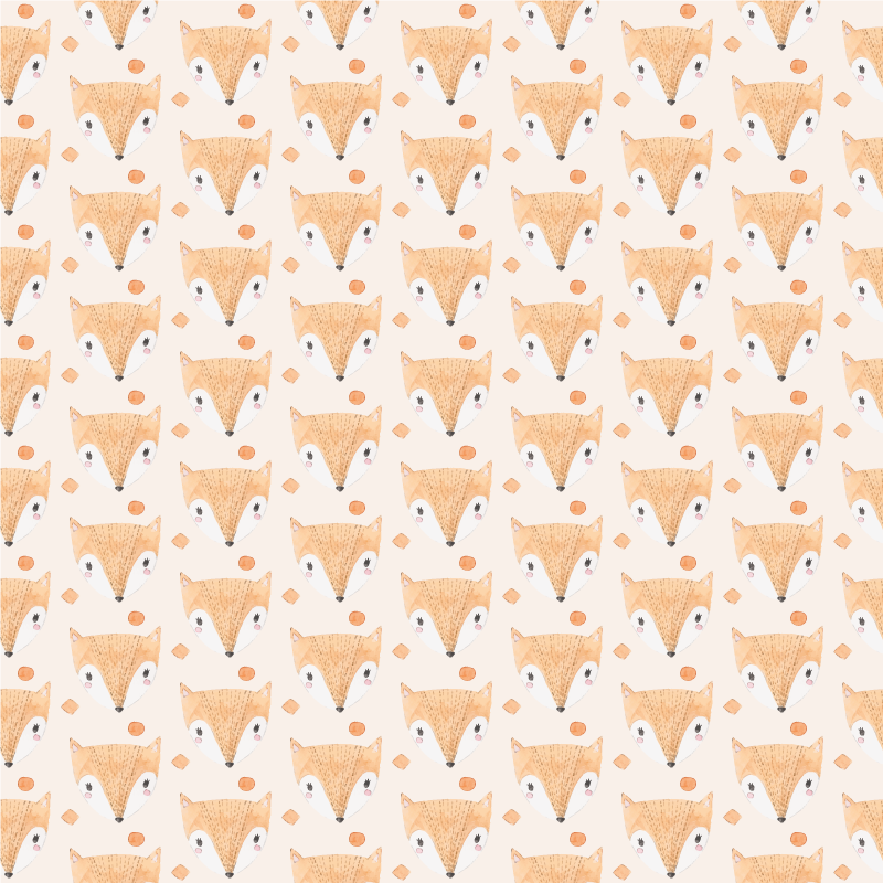 Tappeto vinile animali motivo volpe baby - TenStickers
