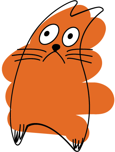 Tappeto vinile animali arancione silhouette originale - TenStickers